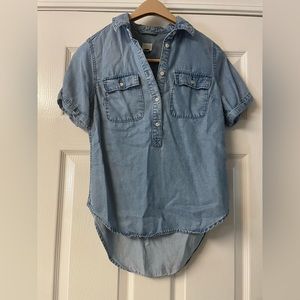A New Day denim short sleeve button up